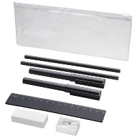 Mindy 8-Piece Pencil Case Set In Black