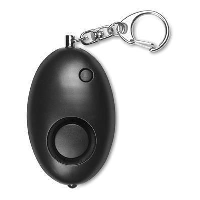 Mini Personal Alarm With Keyring In Black