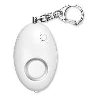 Mini Personal Alarm With Keyring In White