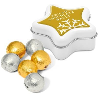 Mini Star Tin With Foiled Chocolate Balls