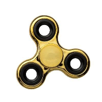 Mirror Spinner Gold Plastic With Metallic Shiny Finish