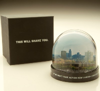 Modern Round Snow Globe Shaker Snow Dome Shaker Paperweight