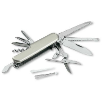 Multi Function Steel Pocket Knife In Silver