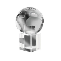 Mundi Desk Paperweight In Crystal Glass