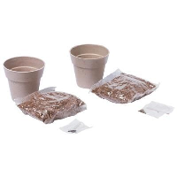 Nertel Herb Pot Set With 2 Biodegradable Flower Pots