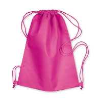 Non Woven Drawstring Duffle Bag In Fuchsia