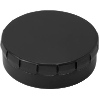 Novel Round Mints Tin In Black