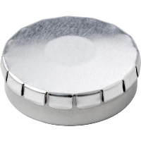 Novel Round Mints Tin In Silver