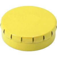 Novel Round Mints Tin In Yellow
