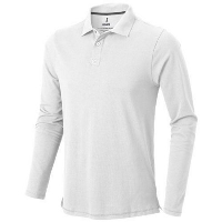 Oakville Long Sleeve Polo In White Solid