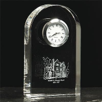 Optical Crystal Glass Arch Clock