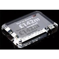 Optical Crystal Rectangular Paperweight
