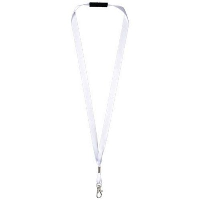 Oro Ribbon Lanyard With Break-Away Closure In White Solid