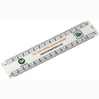 Oval Scale Ruler In White