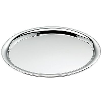 Oval Tray In Shiny Silver
