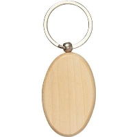 Oval Wood Key Holder Keyring
