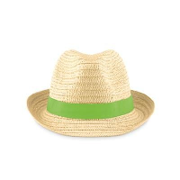 Paper Straw Hat With Colour Polyester Band