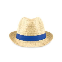 Paper Straw Hat With Colour Polyester Band