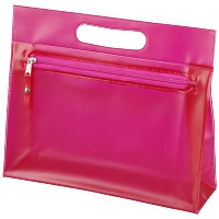 Paulo Clear Transparent Pvc Toiletry Bag In Pink