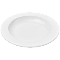 Pax Round Plastic Plate In White Solid