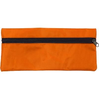 Pencil Case With Zip In Orange