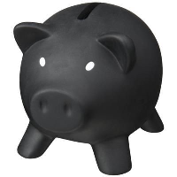 Piggy Bank In Black