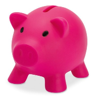 Piggy Bank In Fuchsia Pink