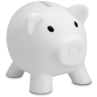 Piggy Bank In White