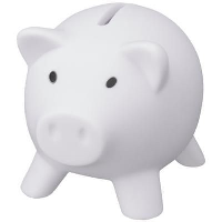 Piggy Bank In White