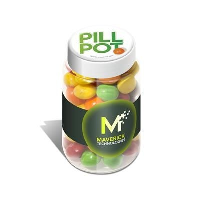 Pill Pot Of Skittles Sweets