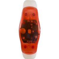 Plastic And Silicon Safety Wrist Band In Red