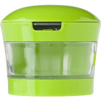 Plastic And Stainless Steel Metal Garlic Cutter And Grater In Pale Green