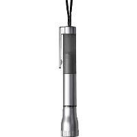 Plastic Ball Pen & Led Torch In Grey
