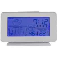 Plastic Digital Weather Station In Silver