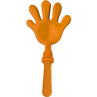 Plastic Hand Clapper Noisemaker In Orange