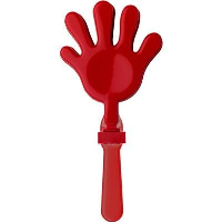 Plastic Hand Clapper Noisemaker In Red