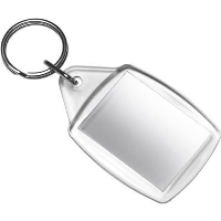 Plastic Keyring In Translucent Clear