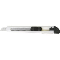 Plastic Safety Cutter In White With Ten Snap-Off Blades