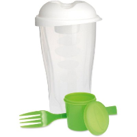 Plastic Salad Shaker In Lime Green