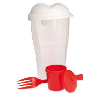 Plastic Salad Shaker In Red