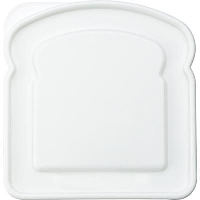 Plastic Sandwich Shape Lunch Box In White