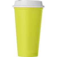 Polypropylene 520Ml Capacity Cup With Lid In Pale Green