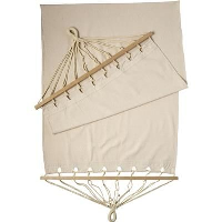Polyster Canvas Hammock With Wood Rims