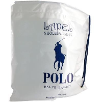 Polythene Plastic Duffle Carrier Bag In White