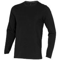 Ponoka Long Sleeve Tee Shirt In Black Solid