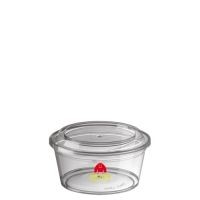 Portion Pot & Lid In Clear Transparent