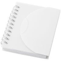 Post A7 Note Book In White Solid-Transparent Clear Transparent
