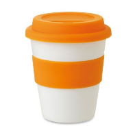 Pp Tumbler With Silicon Lid & Middle Ring In Orange