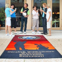 Printed Logo Velour Floor Mat