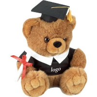 Professor Soft Toy Bear With Graduation Gown, Cap & Diploma In Brown